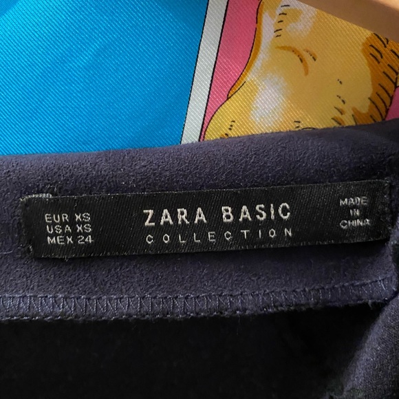 Zara Navy Blue Women's Sweater Crop Cardigan - Picture 4 of 11